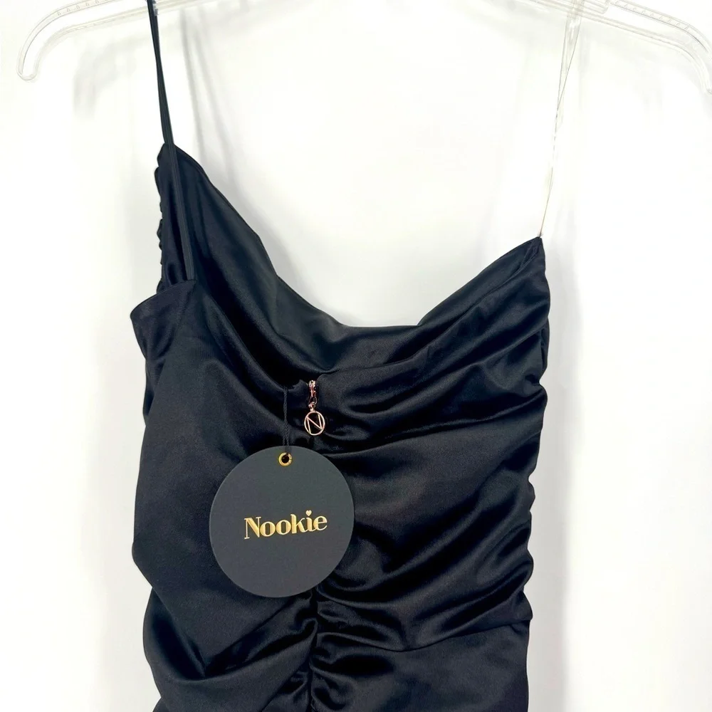 Nookie Midi Dress Cupid Satin Black